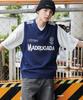 knit ensemble set with inner summer fall navy [WEGO] 2-piece short-sleeve T-shirt, clothing, clothing, clothing, tops, streetwear, sports, gift,