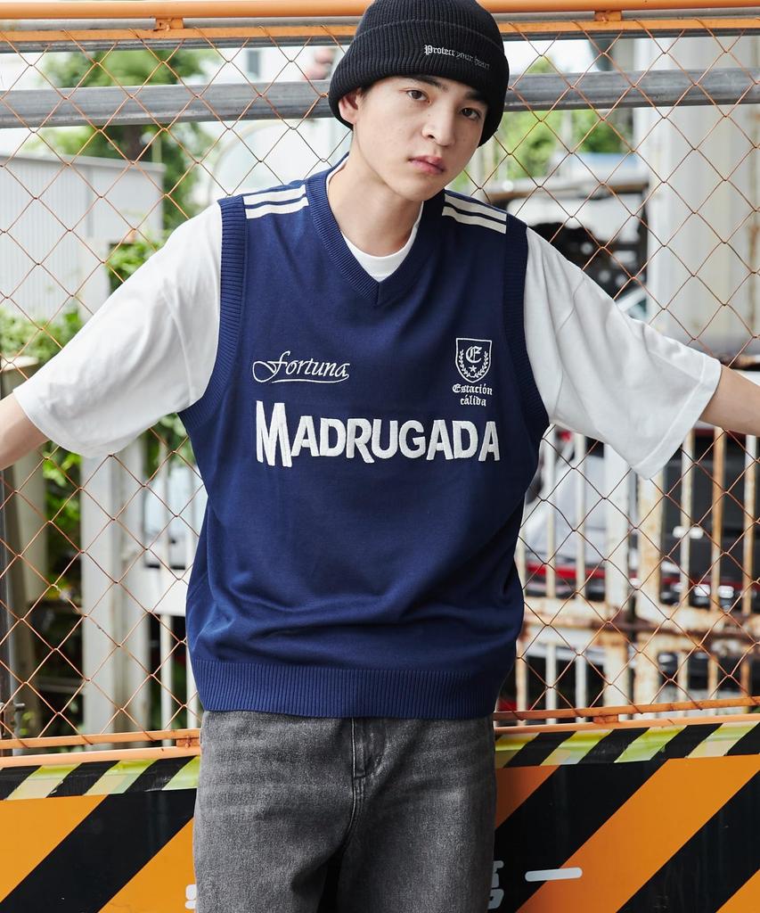 knit ensemble set with inner summer fall navy [WEGO] 2-piece short-sleeve T-shirt, clothing, clothing, clothing, tops, streetwear, sports, gift,