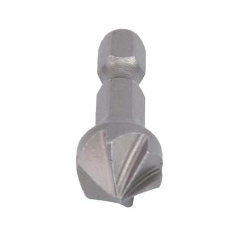 Professional Carbon Steel Countersink Bit with A Chamfered End and 6 Flutes for Chamfering Metal, Wood and Plastic