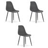 WAT Chair Dark Gray / Black Legs X 3