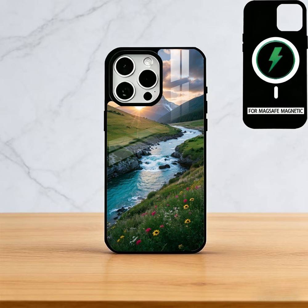 Mountains And Lakes Phone Case For iPhone17,16,15,14,13,12,11 Plus,Pro Magnetic with Magsafe Wireless Charging