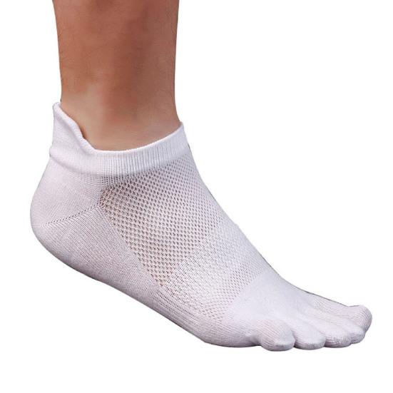 

1 Pair Toe Socks Low Cut Breathable Cotton Short Ankle Sport Socks for Men белый
