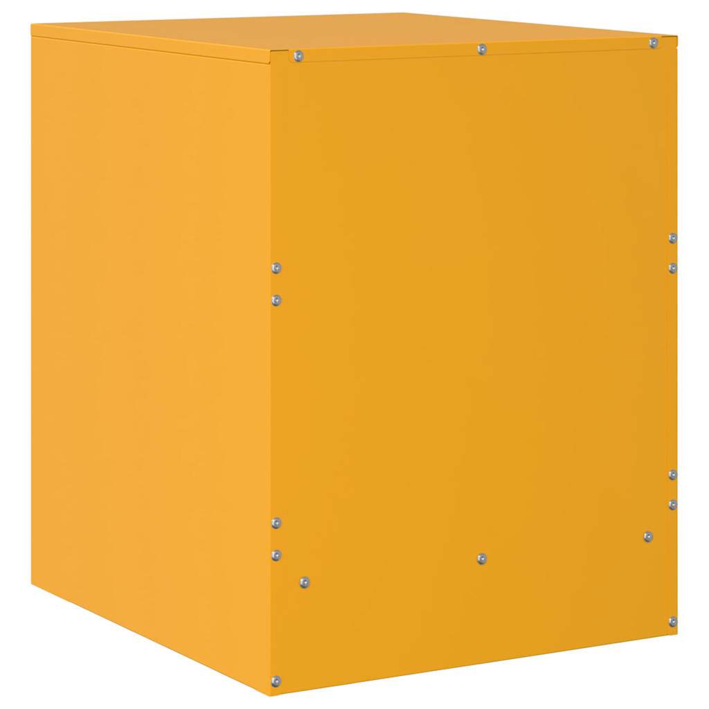 Nightstands 2 pcs. Yellow 34.5 x 39 x 44 cm Steel