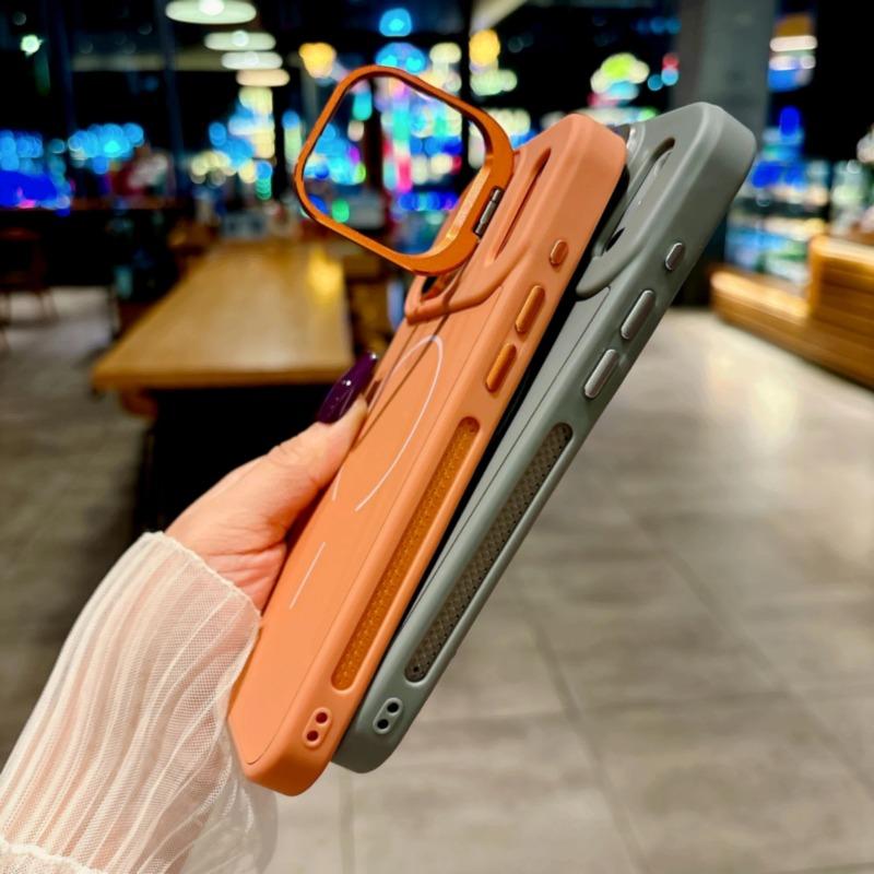 New Silicone Heat Dissipation For Magsafe Case For IPhone 17 Air 16 15 14 13 12 11 Pro Max Magnetic Lens Holder Shockproof Cover