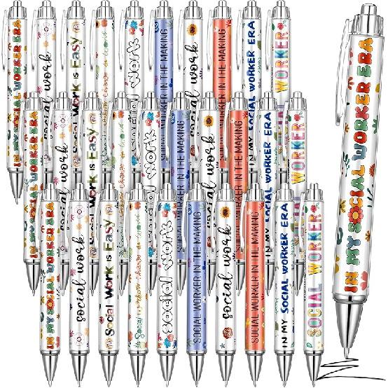 50 Pcs Dental Assistant Gifts World Oral Health Day Party Favors Cute Dental Pens Gifts Bulk Dentists Ballpoint Pens 1.0 mm Black Ink Pen for Office 50