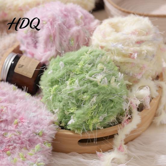 Handcrafted Yarn Supplies 33M Faux Fur Blend Yarn Soft Fuzzy Mohair for Crochet Knitting