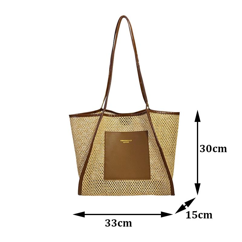 Woven Large Capacity Fashion Version Handbag New All-in-one Leisure Foreign Shoulder Tote Bag For Women Travel Beach Bag KTY