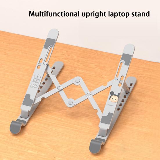Laptop Holder Foldable Height Adjustable Universal Hollow Heat Dissipation Anti-slip Portable Desktop Tablet Computer Stand Computer Accessories