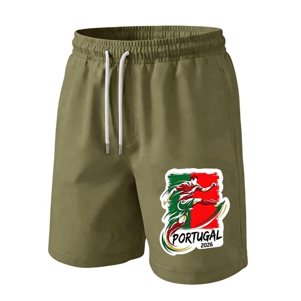 Men's Soccer Print Athletic Shorts for Casual Wear