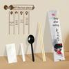 Bulk Disposable 4-Piece Bamboo Cutlery Set