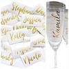 Stickers For Glasses Name Names Bachelorette Party Wedding Wedding Witness Bride