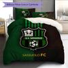 Ropa de cama con patrón del Sassuolo Football Club Decoración del hogar Regalo de cumpleaños (1 * funda nórdica + 2 * fundas de almohada, sin núcleo)
