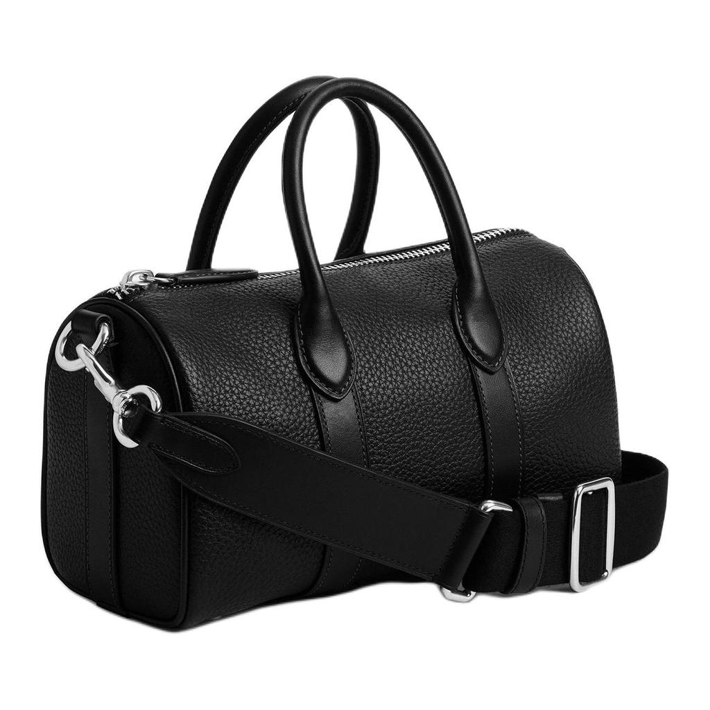 Coach Compass 25 Zipper Closure Leather Tote Bag Medium Unisex Tote Bags Black CCB83-BLK