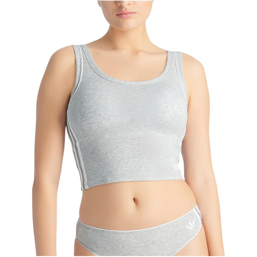 adidas Originals Breathable Comfortable Stretch Sports Sleeveless Vest Women Tops Gray 4A0410-202