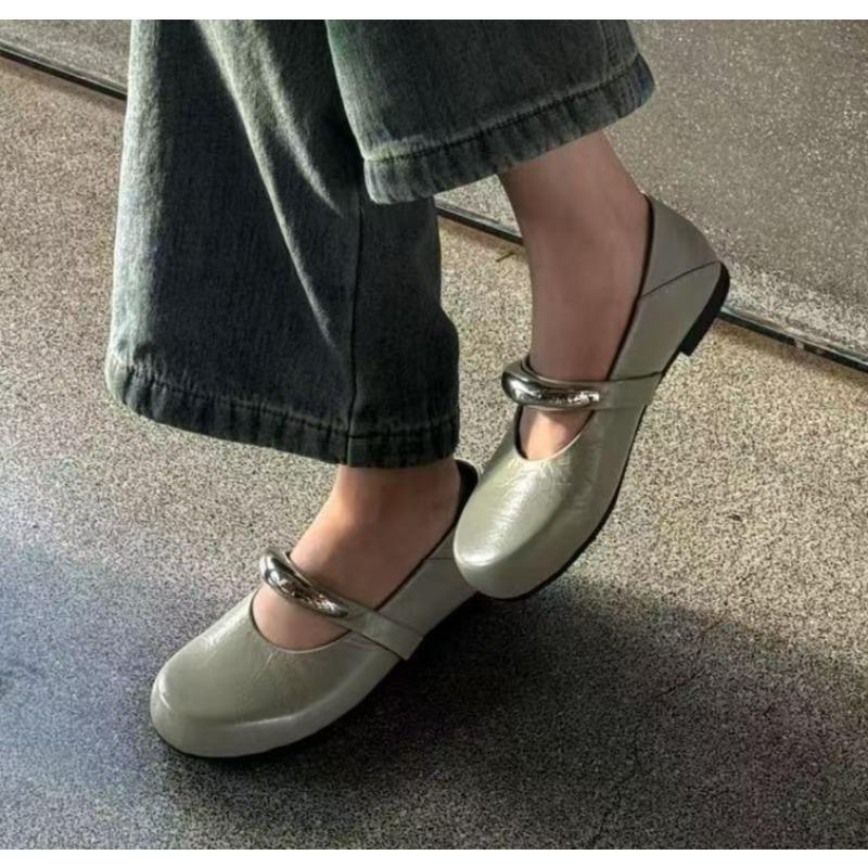 Shoes Woman 2025 Elegant Ballet Flats Autumn Female Footwear New Retro Ballerinas Fall Dress Summer Mary Janes Retro Woman Shoes
