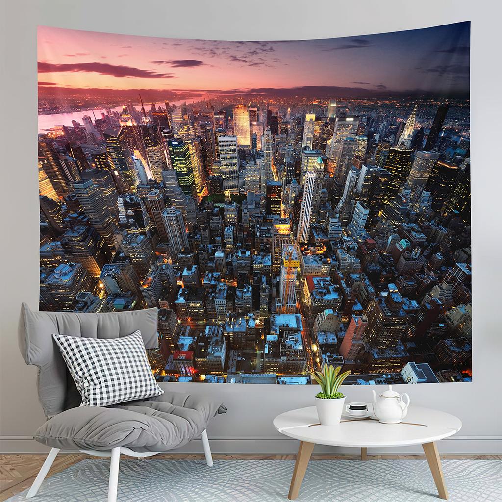 San Francisco Bay Bridge Tapestry City Night View Tapestry Landscape Tapestry Home Living Room Bedroom Wall Art Tapestries