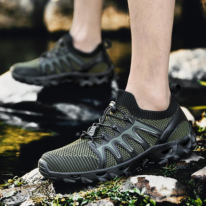 2025 New Model Outdoor Waterfall Trekking Shoes, Mesh Surface, Quick-Drying, Breathable, Anti-Slip, Wear-resistant Cycling Shoes