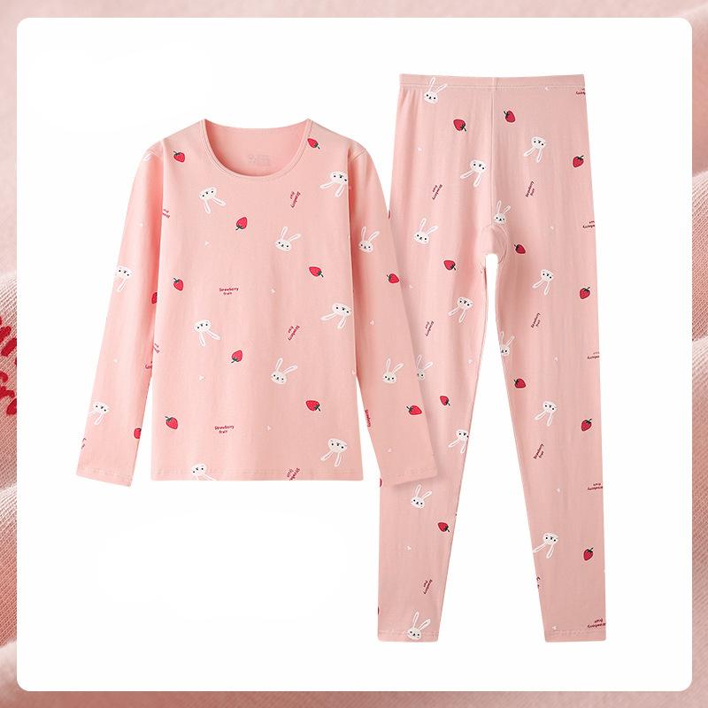 Осенне-зимний хлопковый цветочный женский термобелье с принтом — фото 22