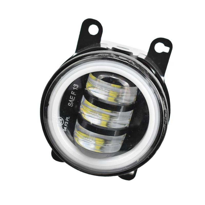 2PCS For Nissan Navara D40 2004-2015 For Nissan Leaf 2011-2015 LED 12V Fog Lights Angel Eye Fog Lamp Assembly DRL