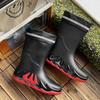 Young Motorcycle Fleece-lined Winter Men's Rain Boots Print Biker Warm Pvc Waterproof New Fishing Work Original Mud Male Shoes