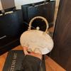 Design niche ball bag women's new portable fashion chain small bag dinner mini embroidered oblique span bag