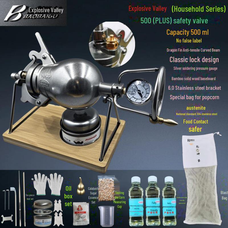 Stainless Steel Mini Popcorn Maker for Home Use