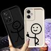 Finger People Stickman Phone Cover Case for Xiaomi Poco F8 X3 Pro C51 X3 NFC C50 C61