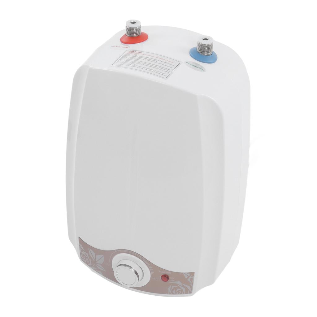 8L Mini Electric Water Heater IPX4 Kitchen Electric Hot Water Heater with Upper Water Outlet for