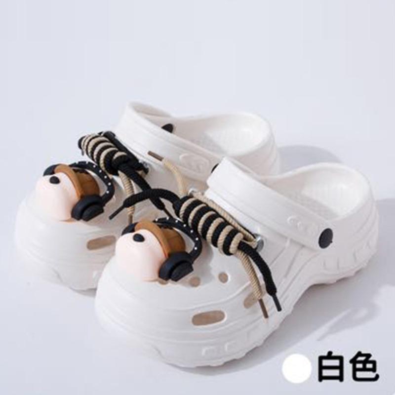 New hole shoes women's indoor and outdoor stepping on shit feeling comfortable and breathable eva slippers thick-soled slippers wholesale