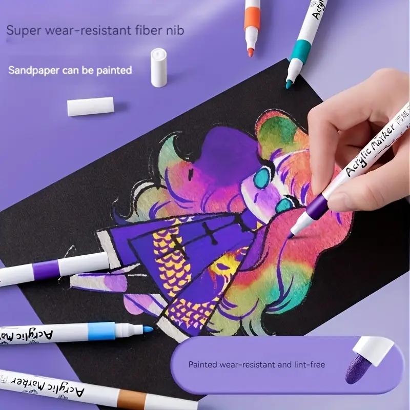 12 Random Colors Acrylic Paint Markers Set Painting Decoration Craft Tools for Artists And Crafters