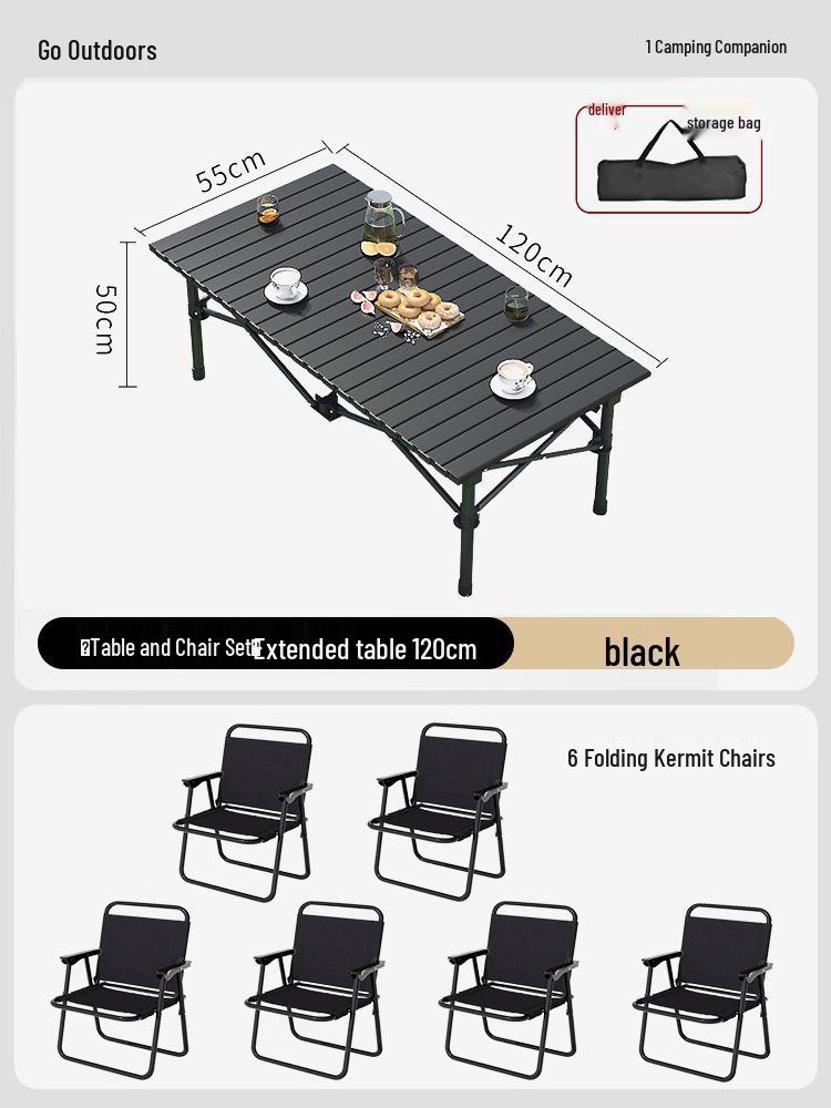 Portable Outdoor Folding Table & Chair Set - Perfect for Camping & Picnics