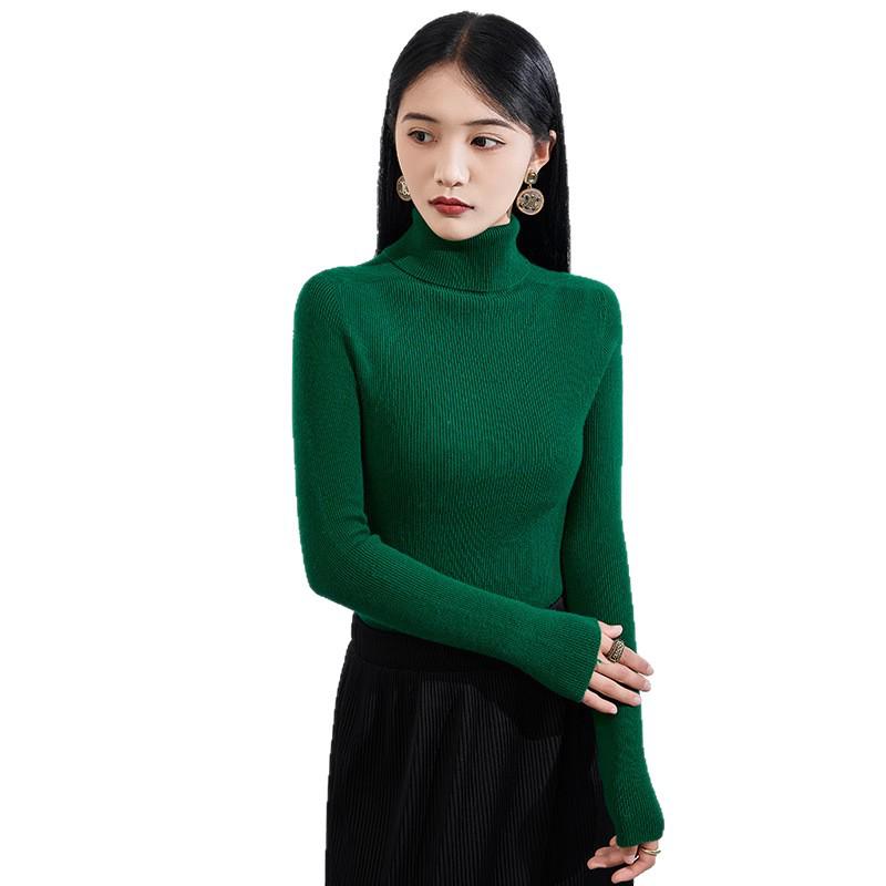 Women's Autumn/Winter 2025 Half-High Neck Slimming Knit Sweater - Comfortable & Fashionable Base Layer Top