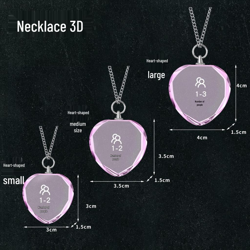 Custom 3D Laser Engraved Crystal Pendant: Portrait & Pet Design Gift