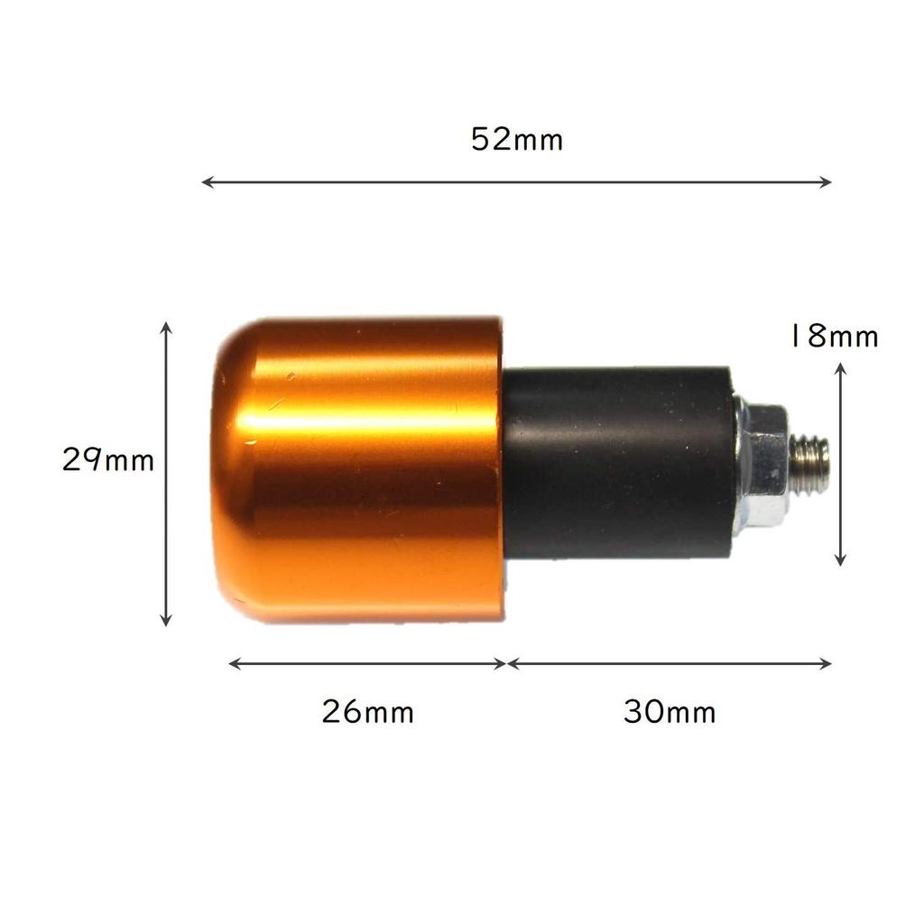 nakira Bike Grip Bar End Aluminum 22.2mm for Handlebar Simple