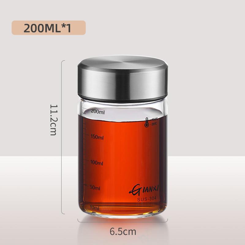GIANXI Coffee Glass Cup Outdoor Mini Transparent Vacuum Airtight Cups Milk Cola Juice Storage Jar Kitchen Accessories