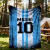 1pc Messi Number Outdoor Blanket Lightweight Flannel, Soft & Warm, All-Season Use for Sofa, Outdoor, Camping, Living Room, Office050