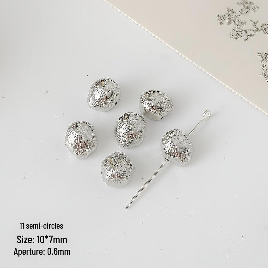Silver CCB Series: Versatile Spacer Beads - Flower & Heart Designs for DIY Jewelry Making