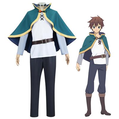 [NOKIJP] KonoSuba Cosplay Kazuma Sato Cosplay Costume Goddess Aqua Cosplay Wizard Megumin Cosplay Costume Kazuma Sato God's Blessing On This