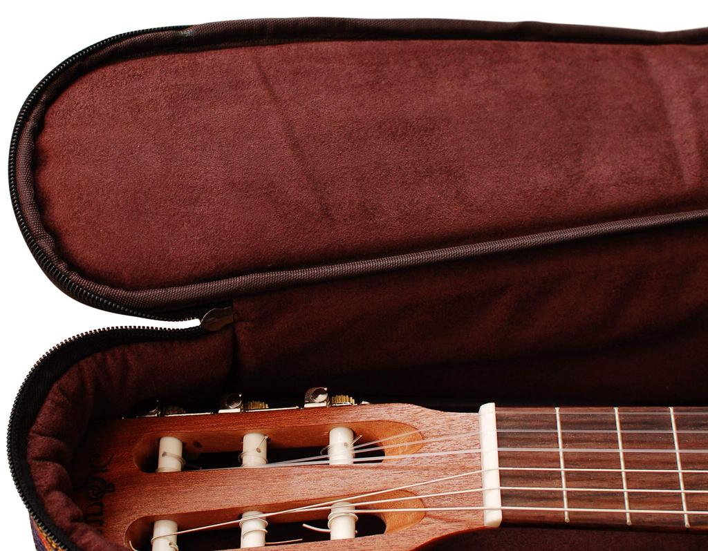 MUSIC FIRST Original Design 15mm Thick Country Style Baritone Ukulele Bag, Ukulele Case (30-31 inches)