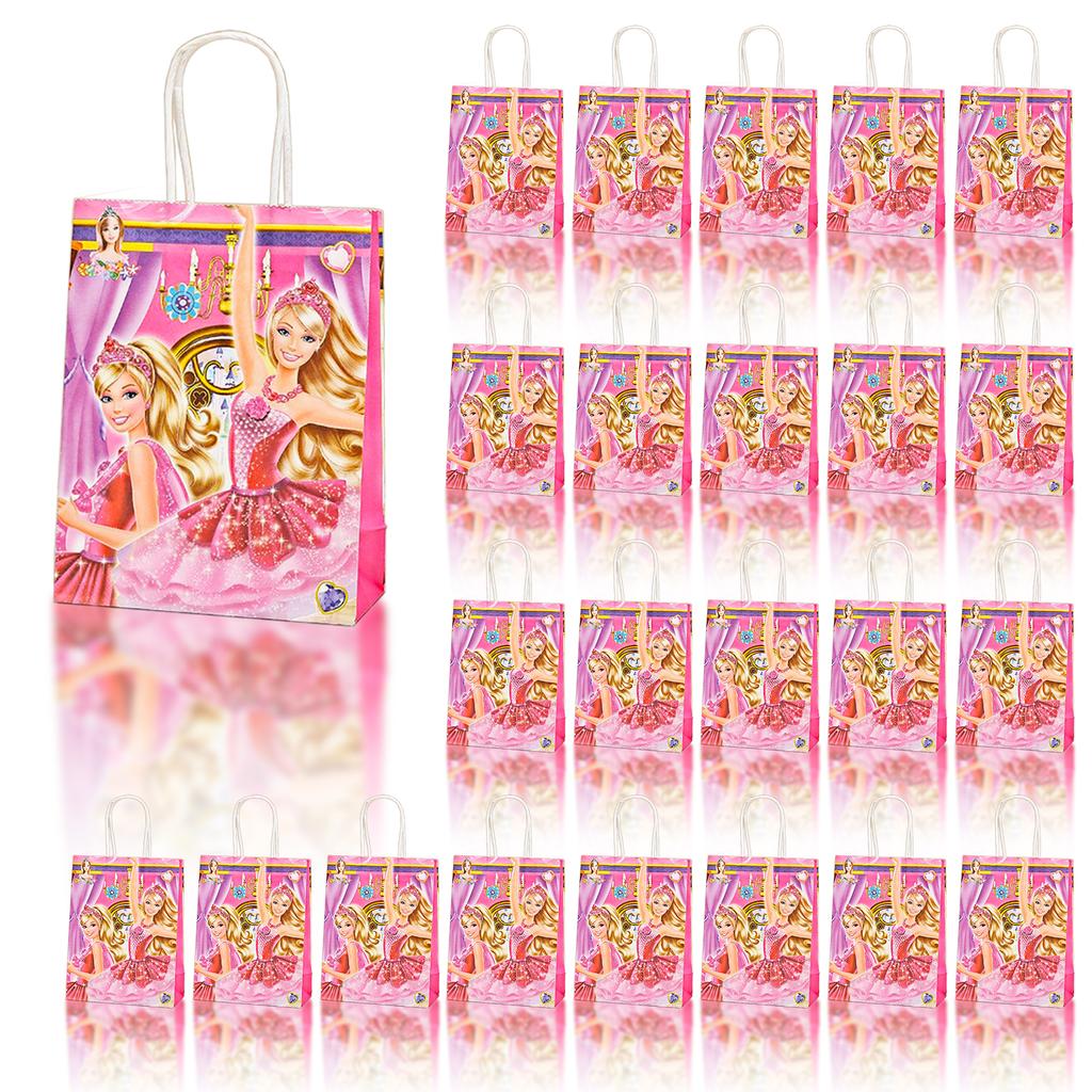 Pink Girl Gift Bags Paper Bags with Handles Bulk, Shopping Bags, Party Bags, Retail Bags, Merchandise Bags, Favor Bags
