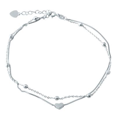 Pulsera tobillera de plata sin piedras (1982983)
