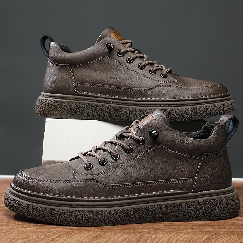 Fashion Hot Sale Mens Casual Leather Shoes Classic Outdoor Antiskid Business Shoes Lace-Up Male Oxford Footwear Versatile Walk Sneakers