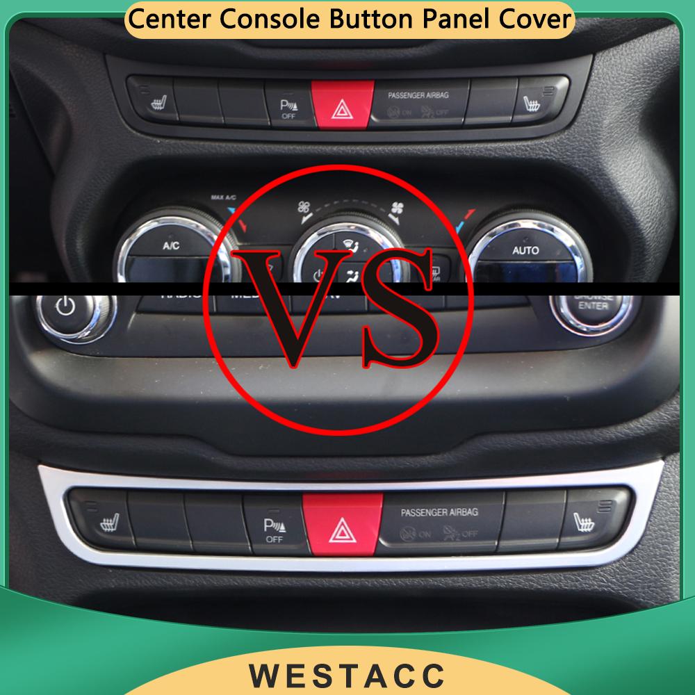 Auto Zentrale Konsole Warnung Notfall Licht Taste Abdeckung Dekoration Aufkleber Trim für Jeep Renegade 2014 - 