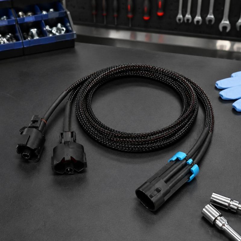 Engine Bay Knock Sensor Wiring Extension Harness, Molded End Lead with Outer Sleeve for Repair Service, Installation Work, and Single Harness Use