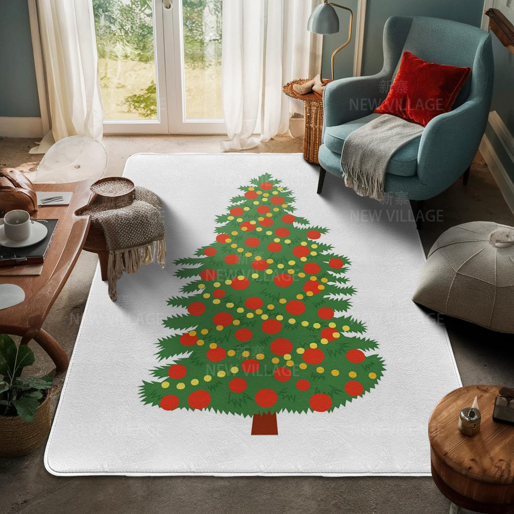 House Entrance Carpet Home Door Mat Living Room Bath Foot Bathroom Non-slip Water Absorption Rugs Bath Merry Christmas Winter