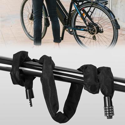 Anti-Theft Bike Chain Combination Lock Universal Anti-Theft Long Bicycle Lock Chain for Skateboard 80/100/120cm