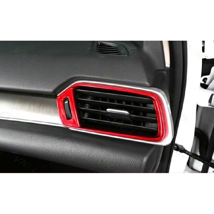 Console Side Outlet Vent Frame Cover For Honda Accord 2018- 10th Bright Red