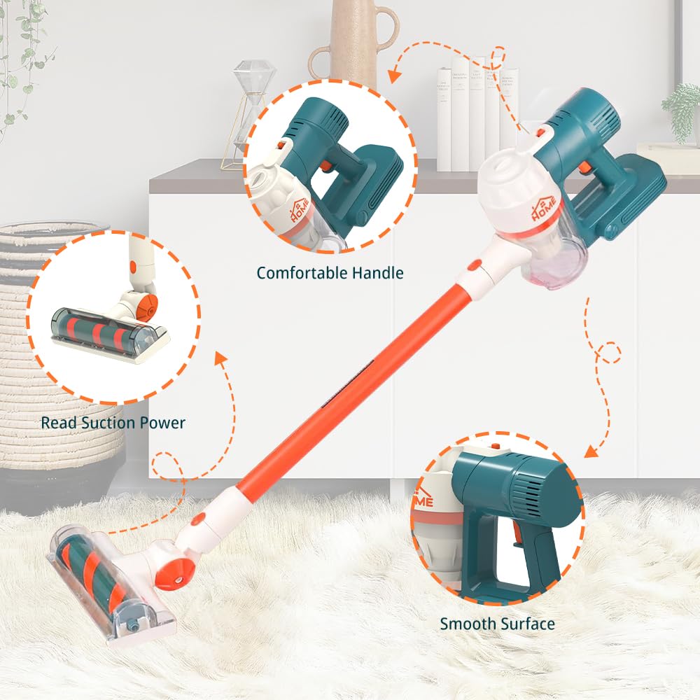 Kids Electric Vacuum Cleaner Cleaning Set Toy Light Music Simulation Housework Dust Catcher Role Pretend Play House Game Gift