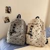Schoolbag New Schoolbag Female High Value Korean Ins College Students Class Backpack Bow Girl Heart Travel Backpack