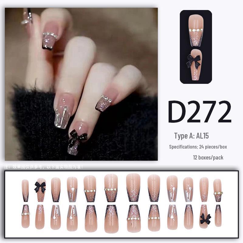 Sweet Fairy Detachable Press-On Nails: Cute Blush Translucent Finished Nails for Girls